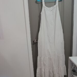 Sonoma White Ruffled Tiered Maxi Sundress